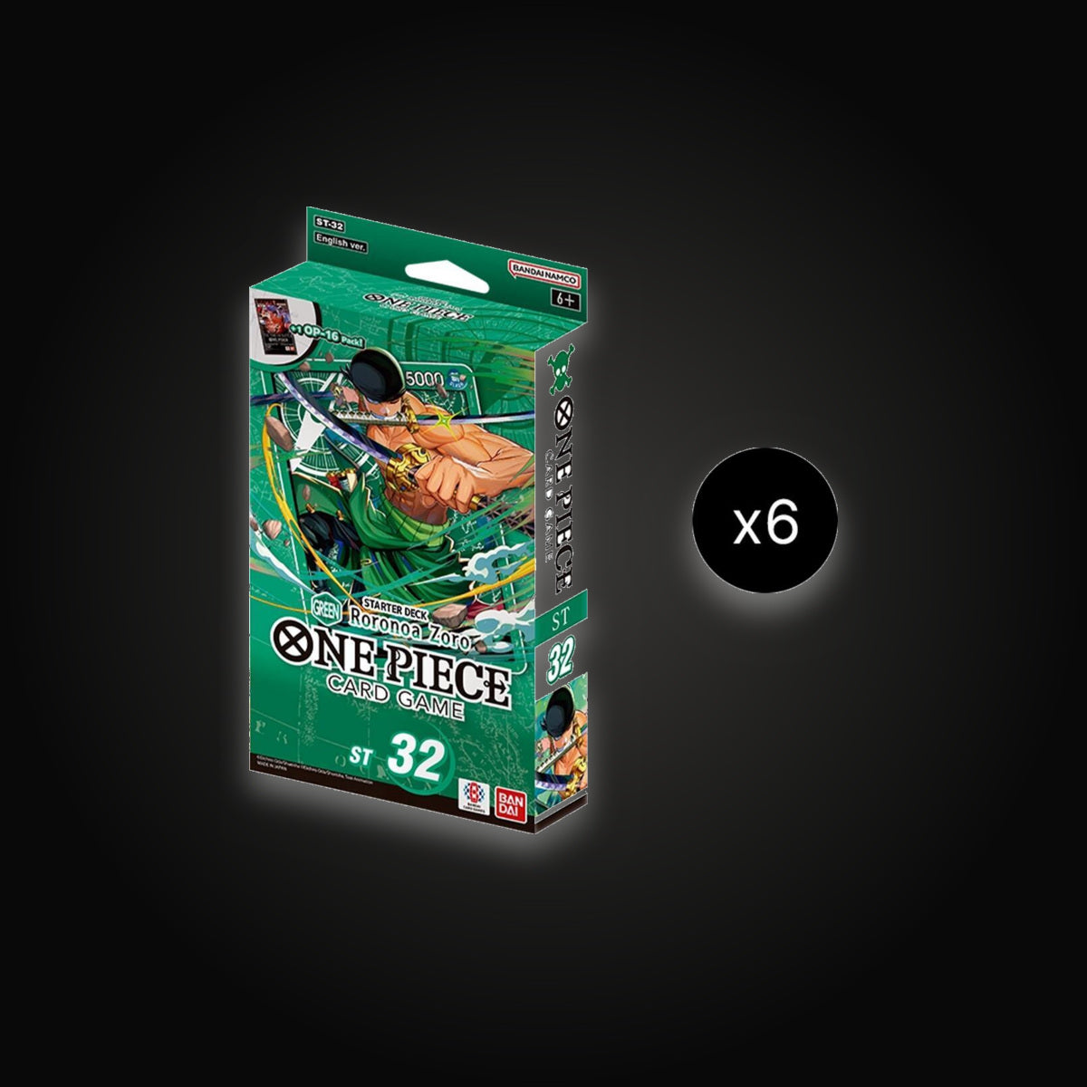 One Piece Starter Deck 32: GREEN Roronoa Zoro Display