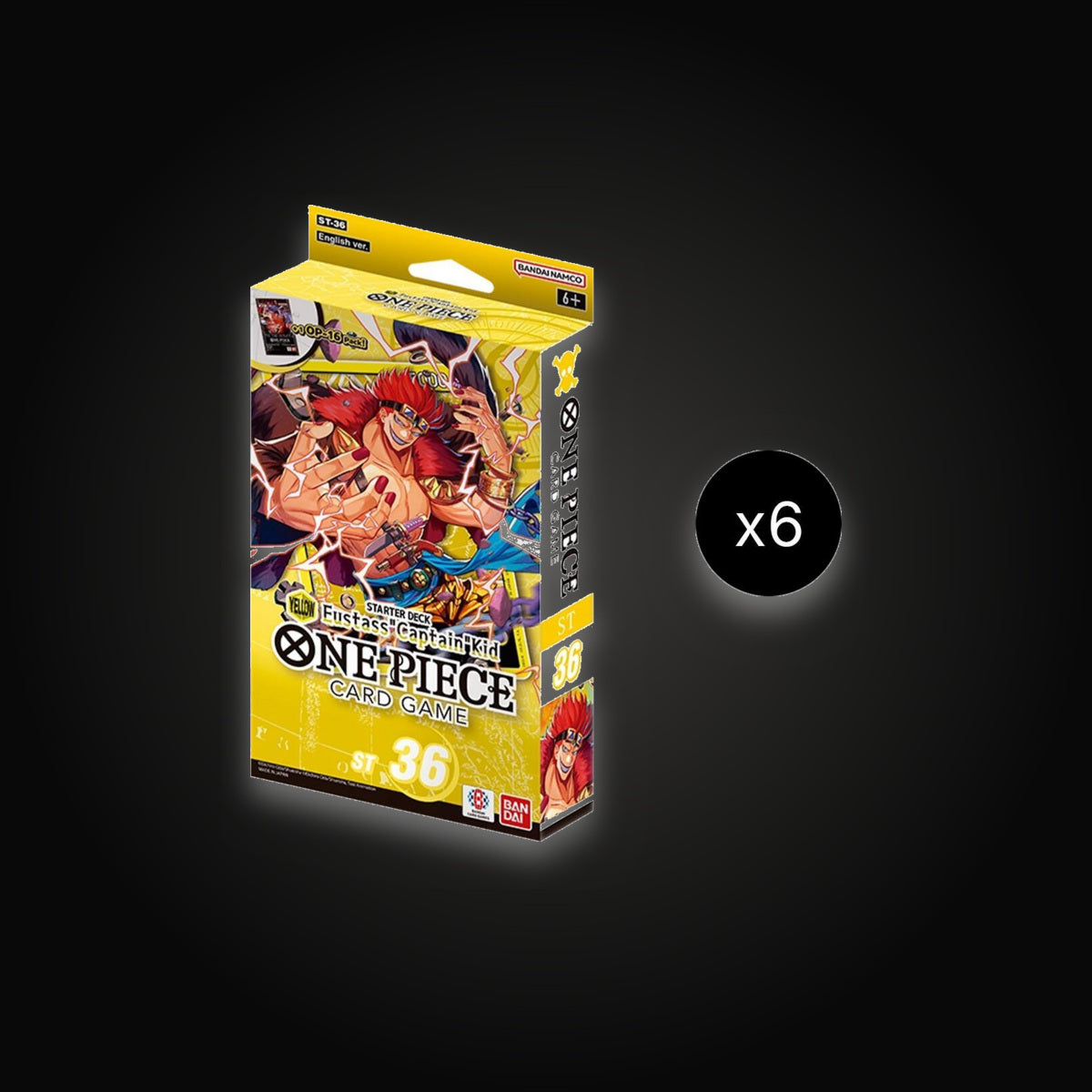 One Piece Starter Deck 36: YELLOW Eustass”Captain”Kid Display