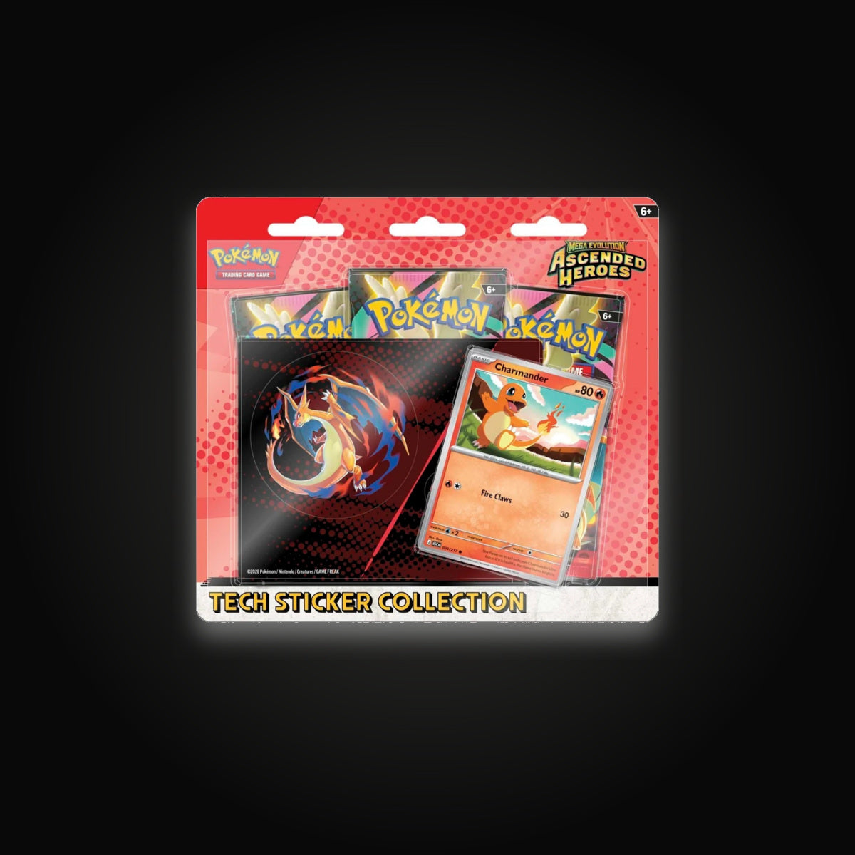 Pokémon Mega Evolution: Ascended Heroes Tech Sticker Collection - Charmander