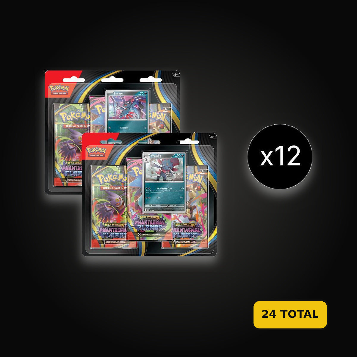 Pokémon Phantasmal Flames 3 Pack Blister [Case] x24